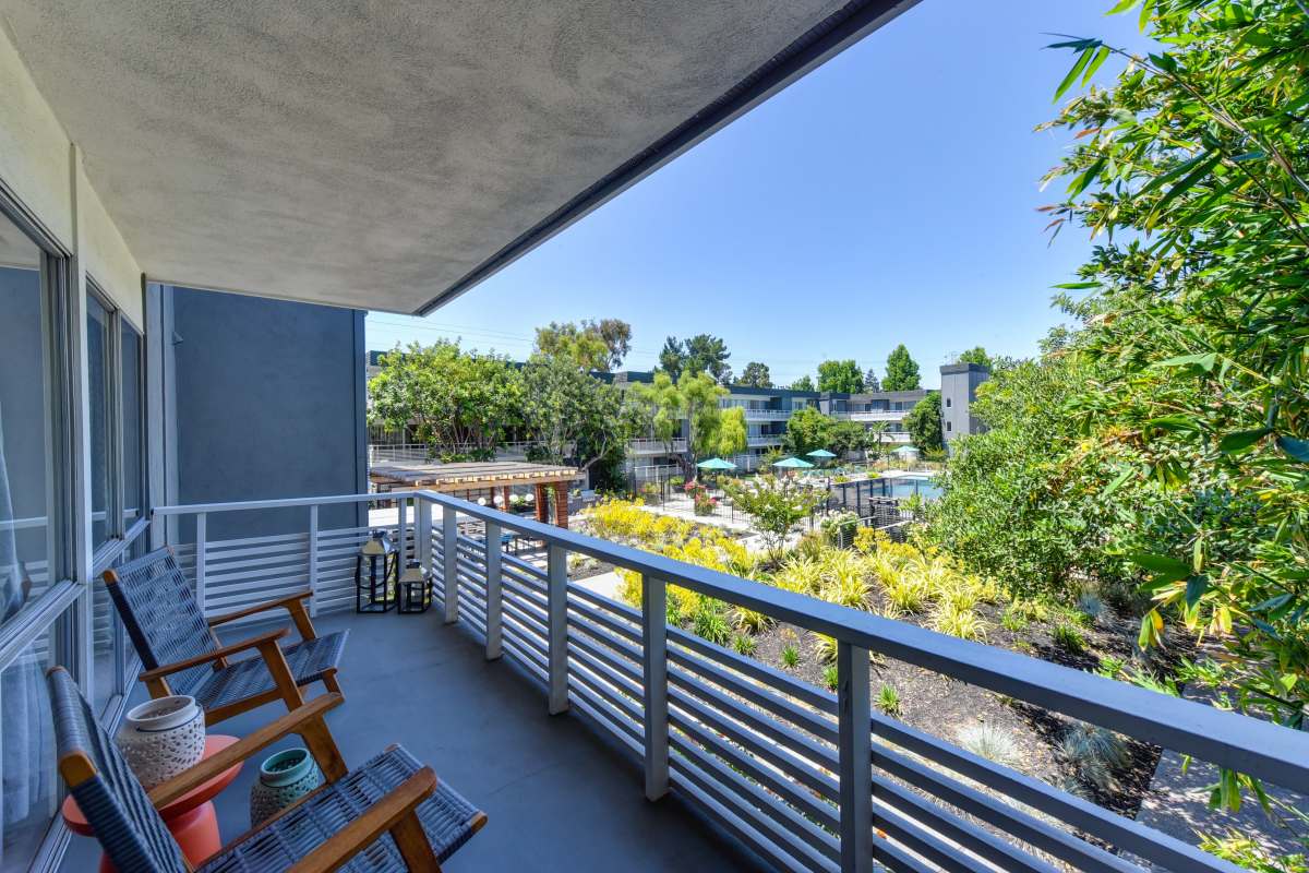 Private balcony at Citra in Sunnyvale, California