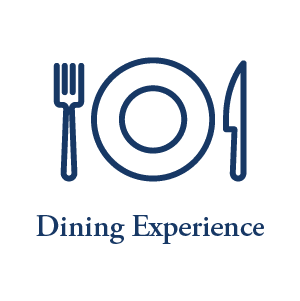 The dining experience icon at The Meridian at Waterways in Fort Lauderdale, Florida