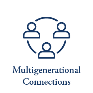 The multi-generational connection icon at Sunlit Gardens in Alta Loma, California