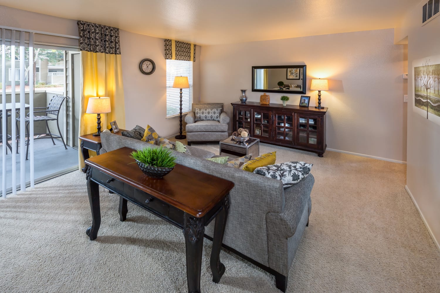 Well appointed living room at Bridges at San Ramon in San Ramon, California