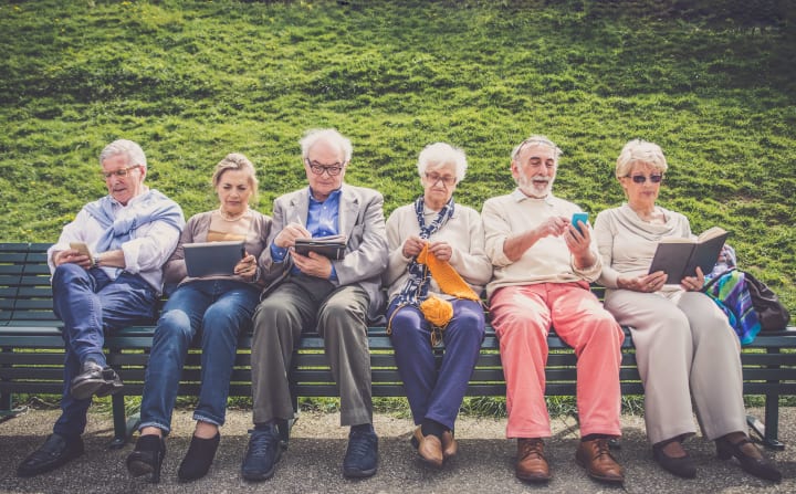 Group of senior citizens