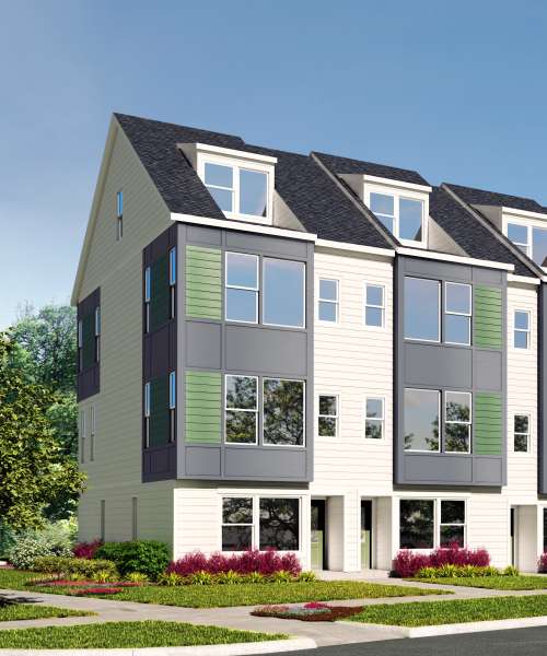 Garages at Towns At Eastland in Charlotte, North Carolina