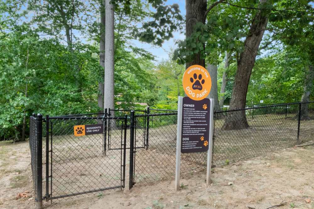 fenced dog park at Westover Pointe in Wilmington, Delaware
