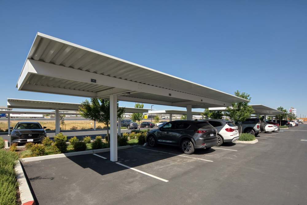 Carport facility at Zeta Luxury Apartments in Sacramento, California  
