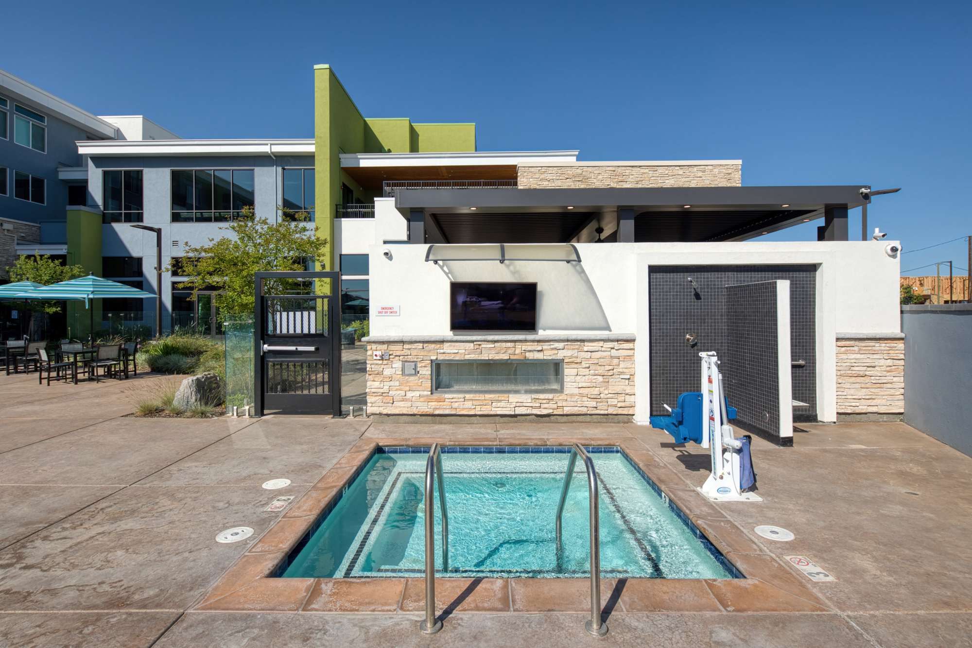 Spa at Zeta Luxury Apartments in Sacramento, California