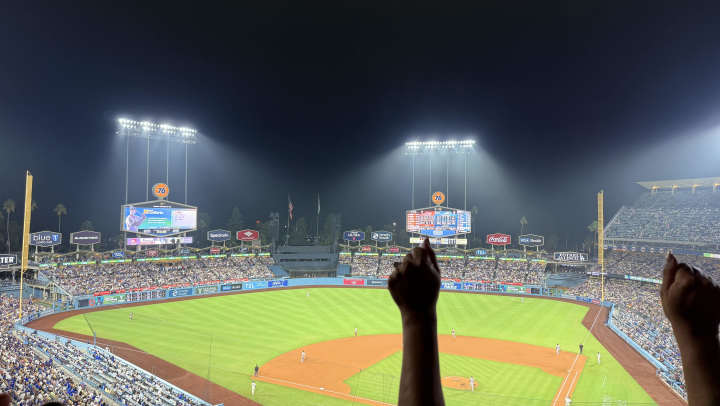 Dodger Stadium Roars in Cheering