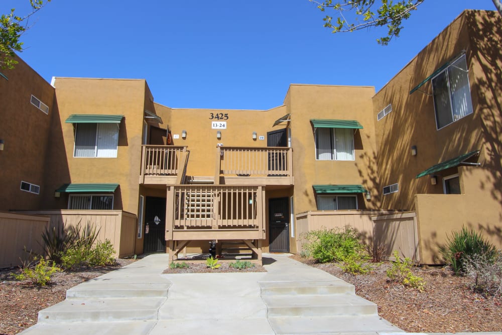 Exterior of a townhome at Beech St. Knolls in San Diego, California