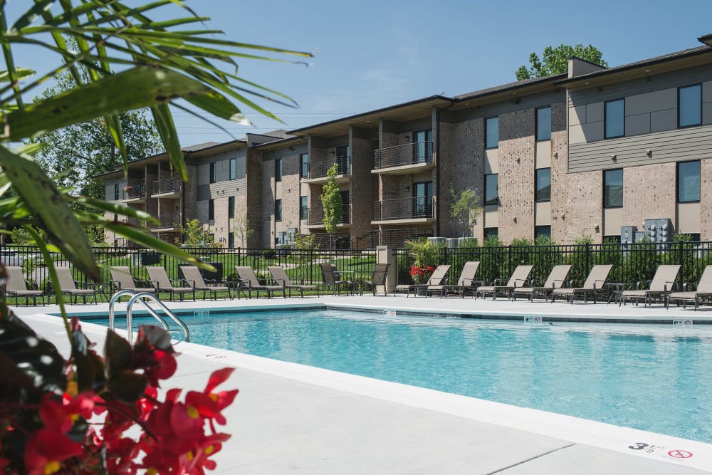 Spacious swimming pool at Lakewood Park Apartments in Lexington, Kentucky