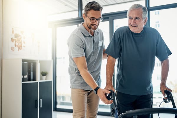 Resident going through physical therapy at Retirement Center Management in Houston, Texas