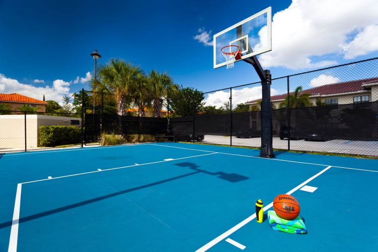 Sunny basketball court at The Residences at Lakehouse in Miami Lakes, Florida