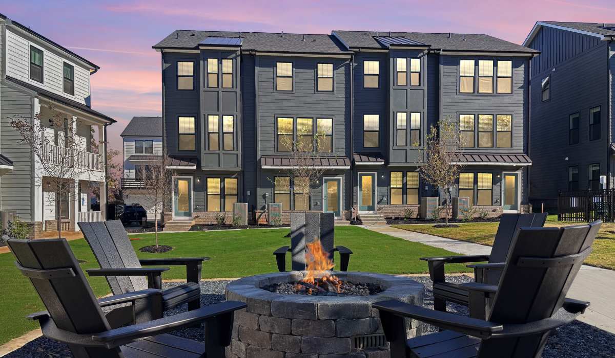 Drone view of a townhome at Maybrook Terraces in Greenville, South Carolina