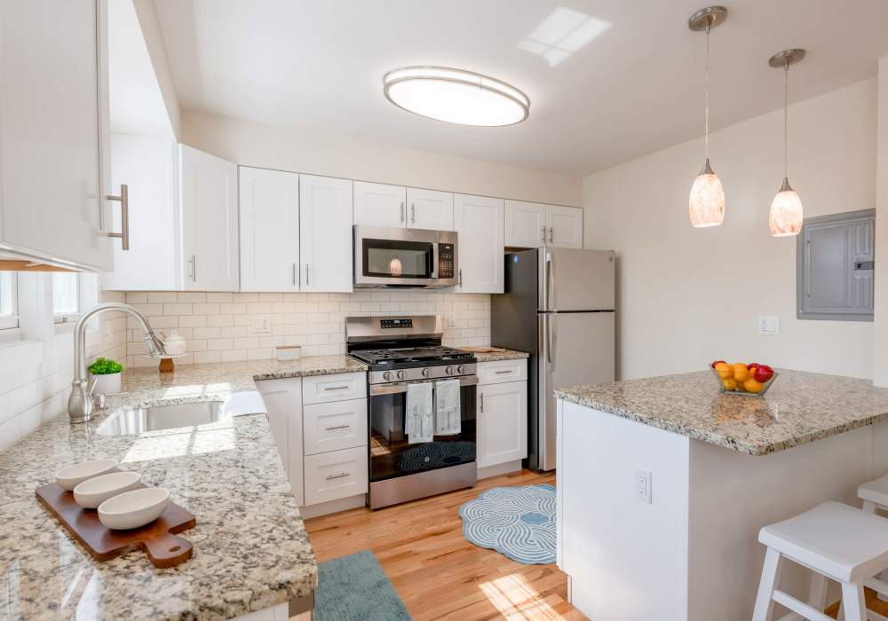 Indoor parking at Jackson House Apartments in Chatham, New Jersey