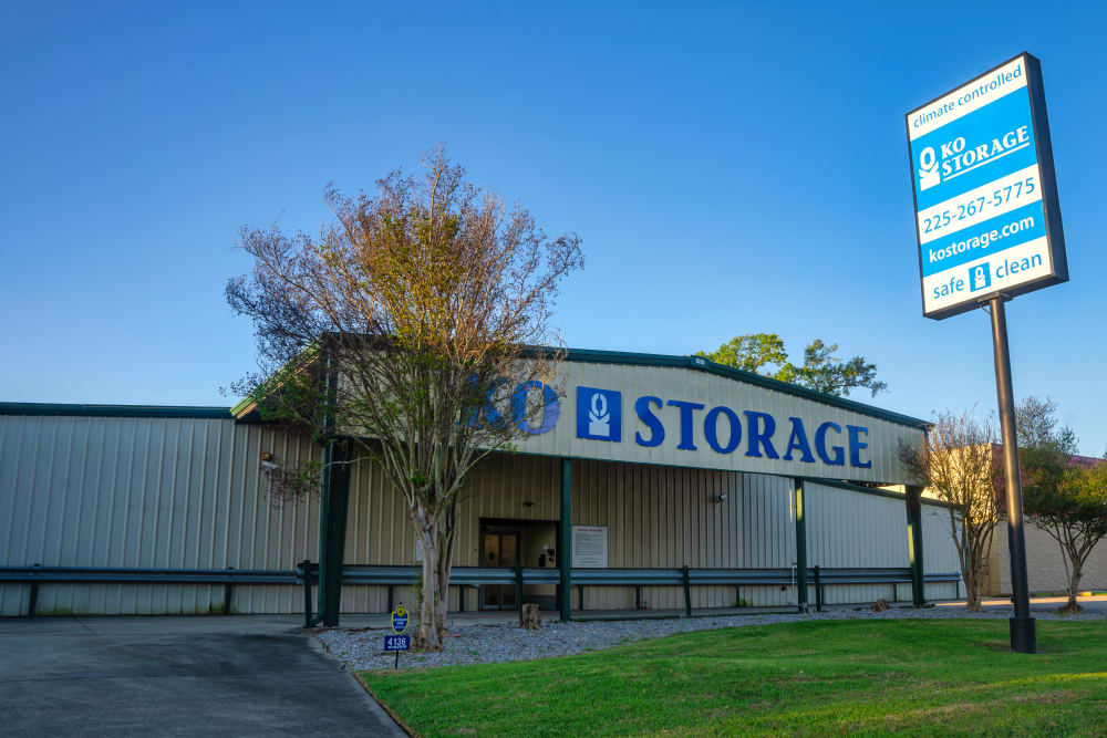 The KO logo for KO Storage in Baton Rouge, Louisiana.