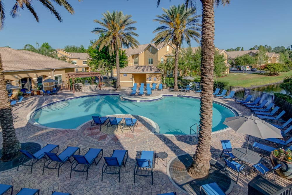 Sparkling swimming pool at Palms at World Gateway in Orlando, Florida
