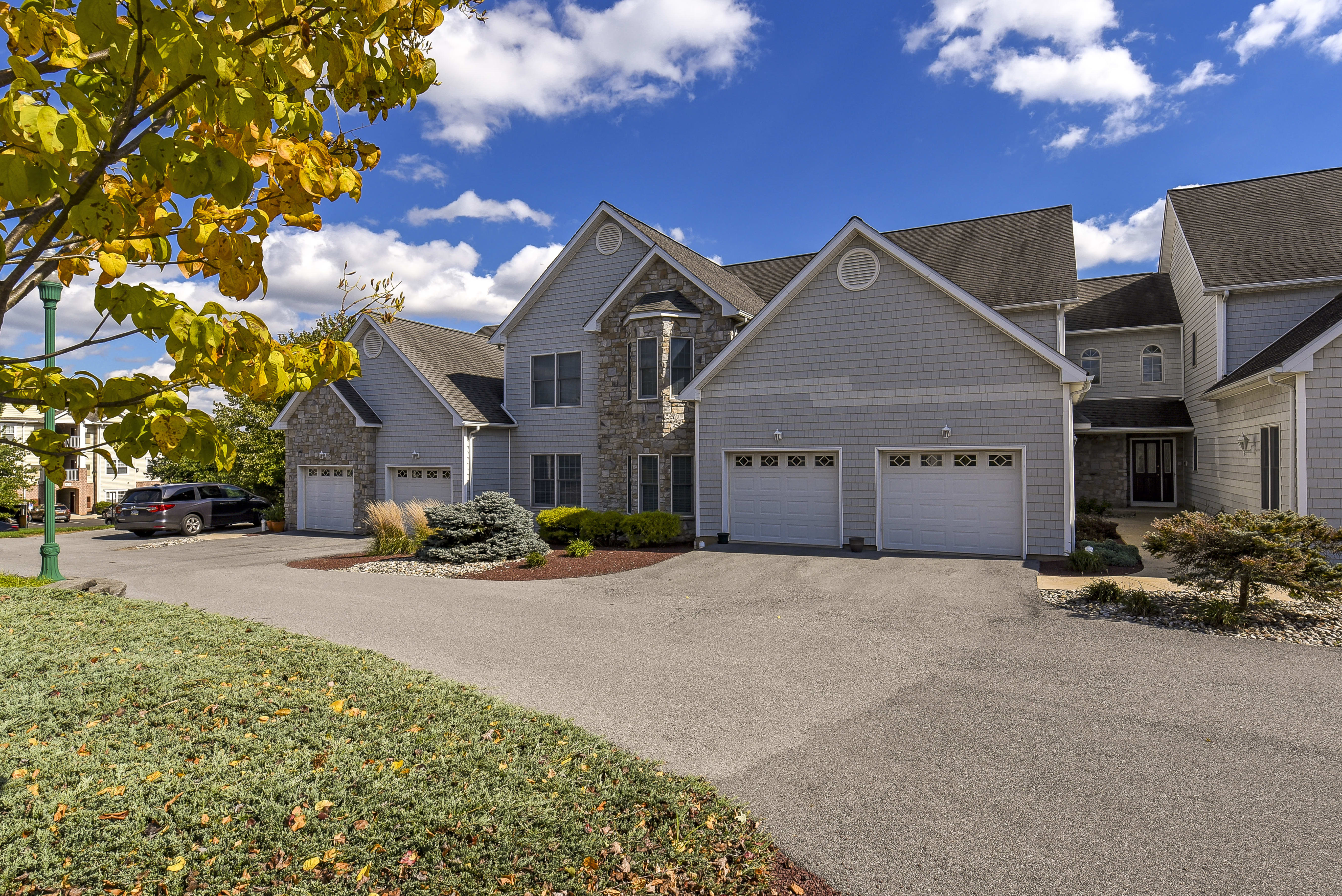 Townhomes in park-like setting at Springhouse Townhomes, Allentown, Pennsylvania