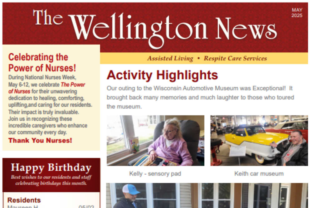 May 2025 Newsletter at Wellington Place at Hartford in Hartford, Wisconsin