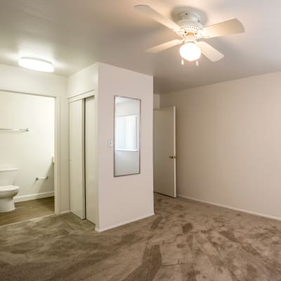 Towel storage next to the bathroom at Miramar Milcon in San Diego, California