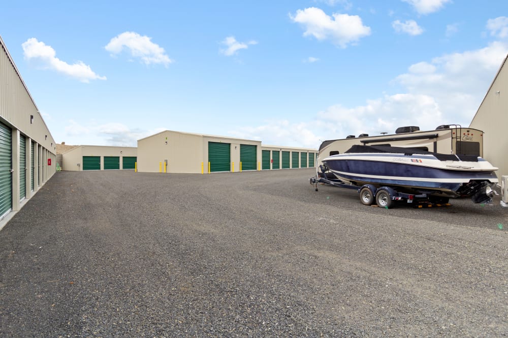 Boat storage at BuxBear Storage Richland in Richland, Washington