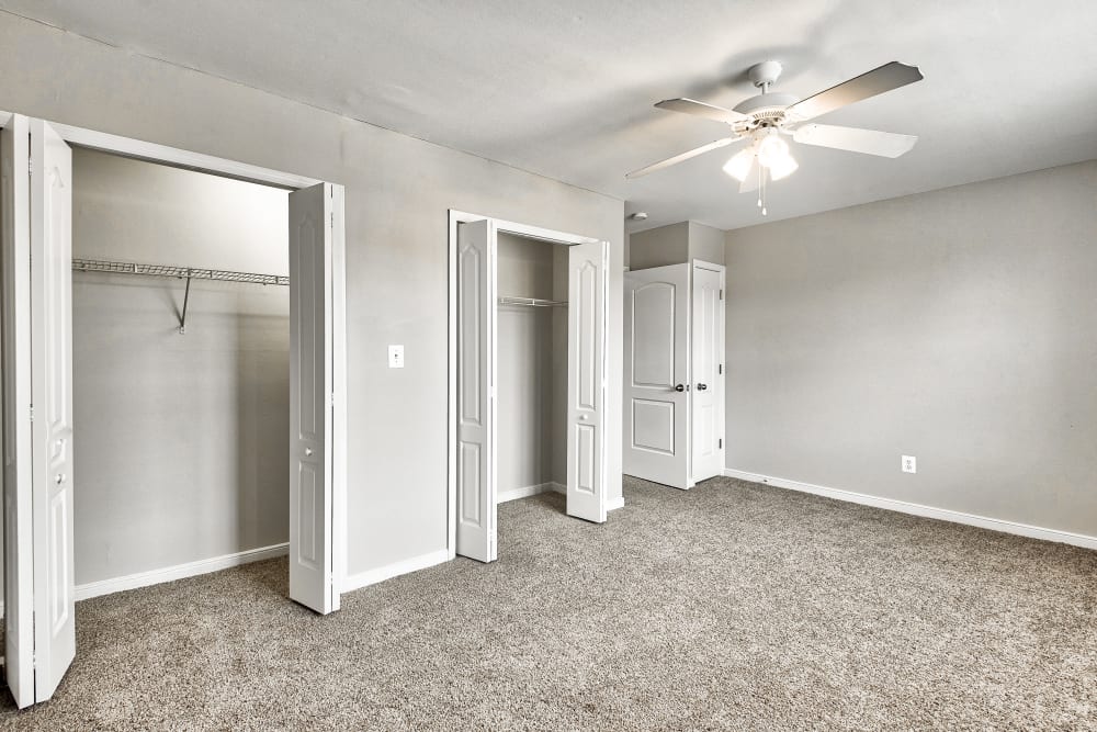 Bedroom with closets at Maple Bay Townhomes in Virginia Beach, Virginia