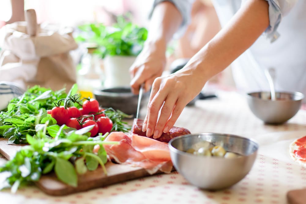 A Chef preparing dinner at The Wentworth at East Millcreek in Salt Lake City, Utah