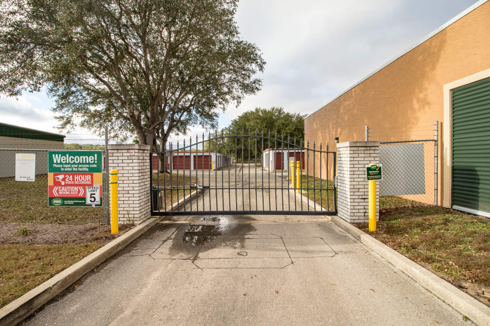 Access gate at storage units in Ocala, Florida