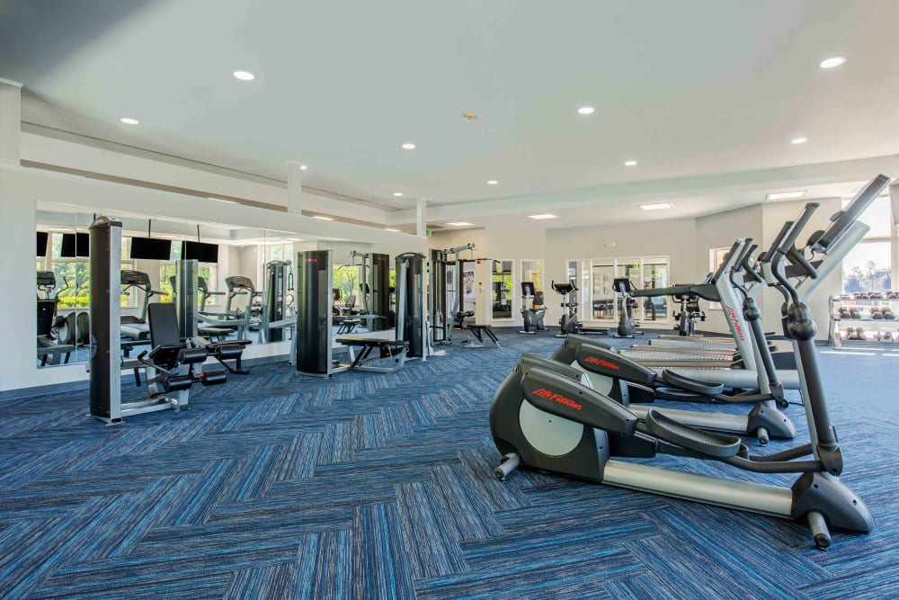 Fitness Center with cardio equipment and weight machines