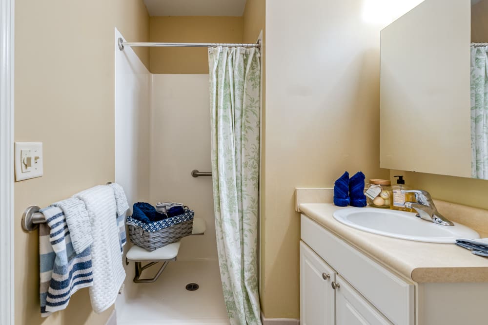 Our Senior Living Community in Greenacres, Florida offer a Bathroom