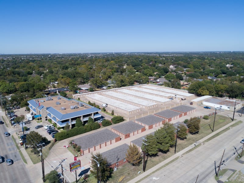 Aerial view of U-Stor Broadway in Garland, Texas