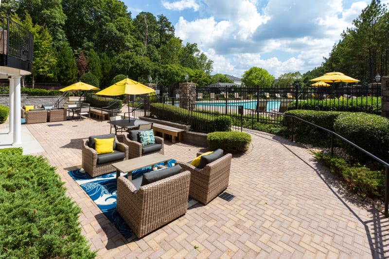 Outdoor patio seating at City Harbor in Melbourne, Florida