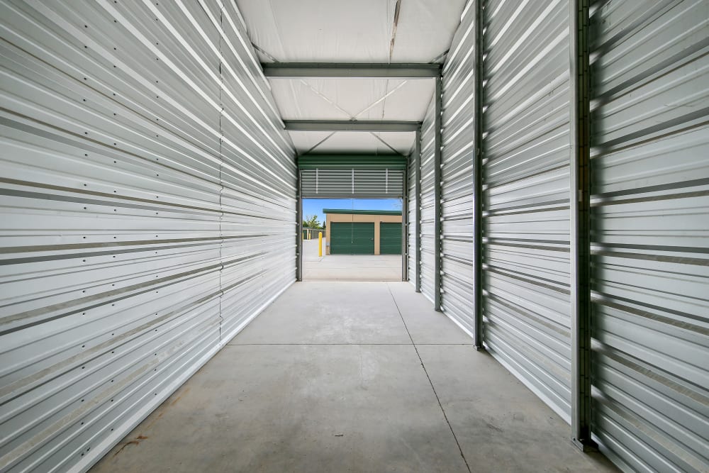 An open climate controlled unit at Storage Star - Anchorage South in Anchorage, Alaska