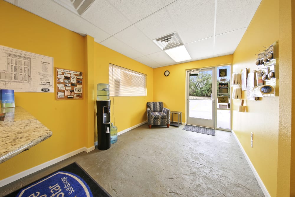 Interior of the leasing office at Storage Star - Anchorage South in Anchorage, Alaska