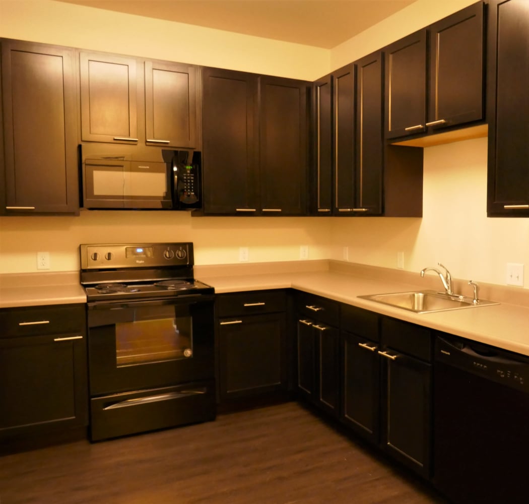 Modern kitchen at Terrace Gardens in Westminster, Colorado
