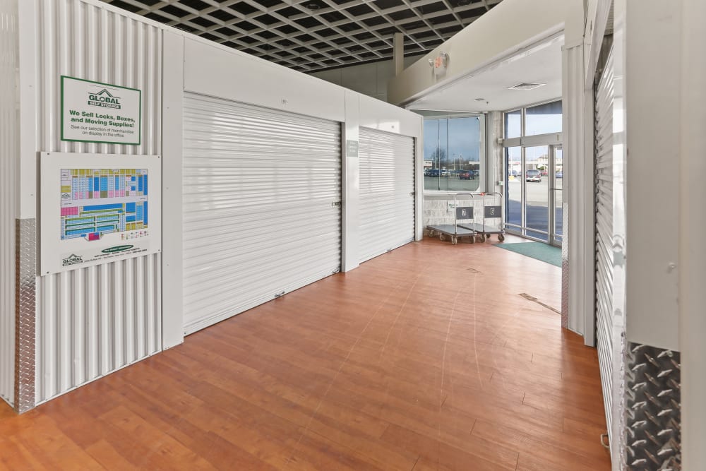 Indoor units at Global Self Storage in Rochester, New York