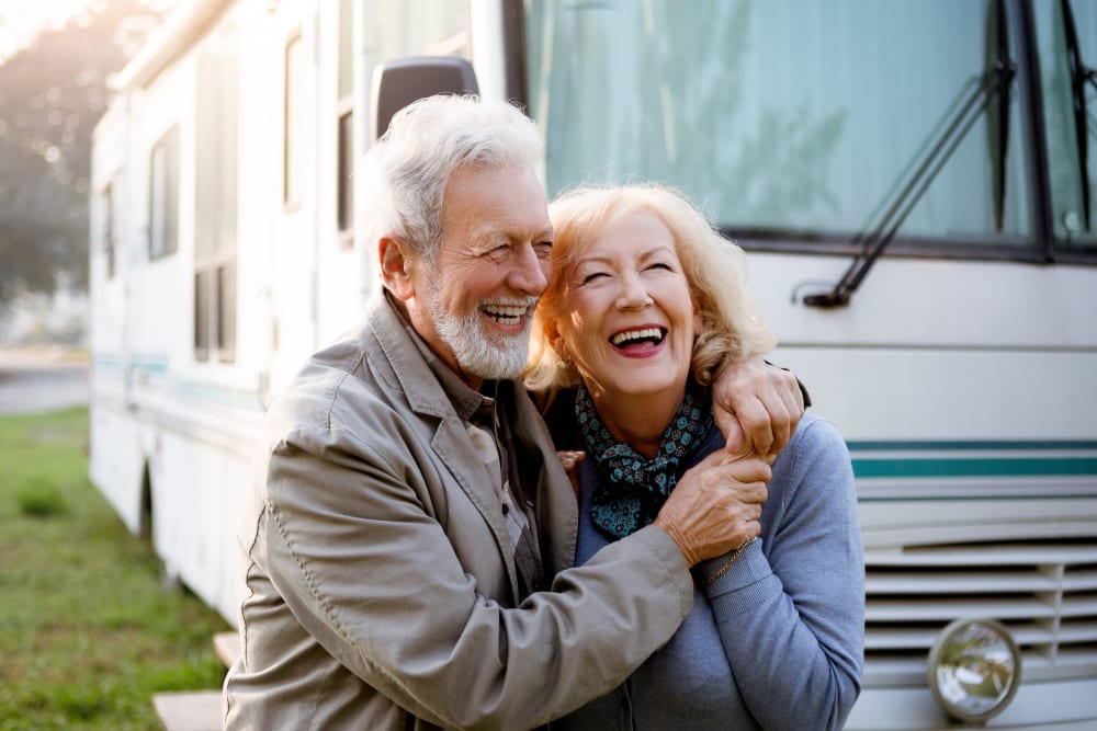 Couple preparing for RV storage at StayLock Storage in Saint Joseph, Michigan