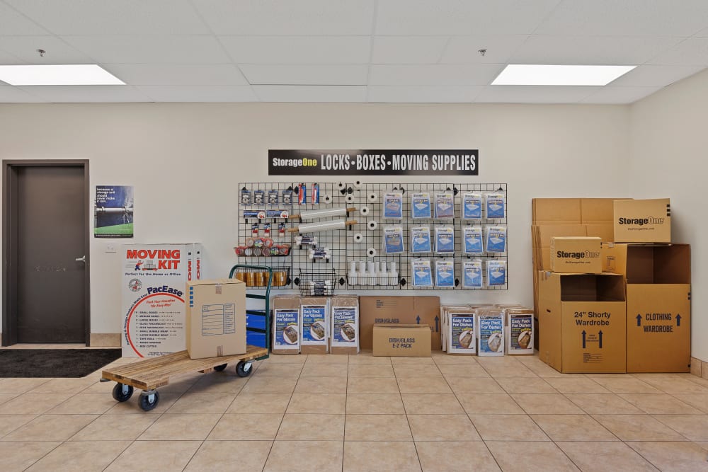 Packing supplied available for purchase at StorageOne Maryland Pkwy & Cactus in Las Vegas, Nevada