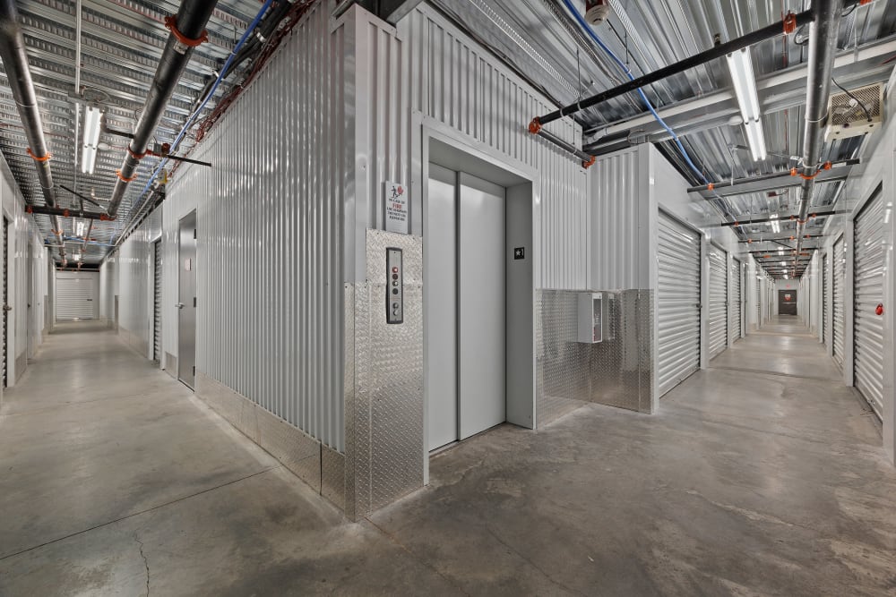 Hallways leading to indoor units at StorageOne Maryland Pkwy & Cactus in Las Vegas, Nevada