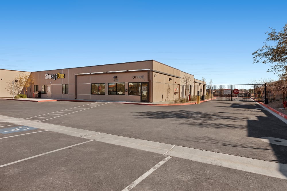 Exterior of the leasing office at StorageOne Horizon & Sandy Ridge in Henderson, Nevada