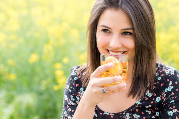 woman drinking beverage at 860 South