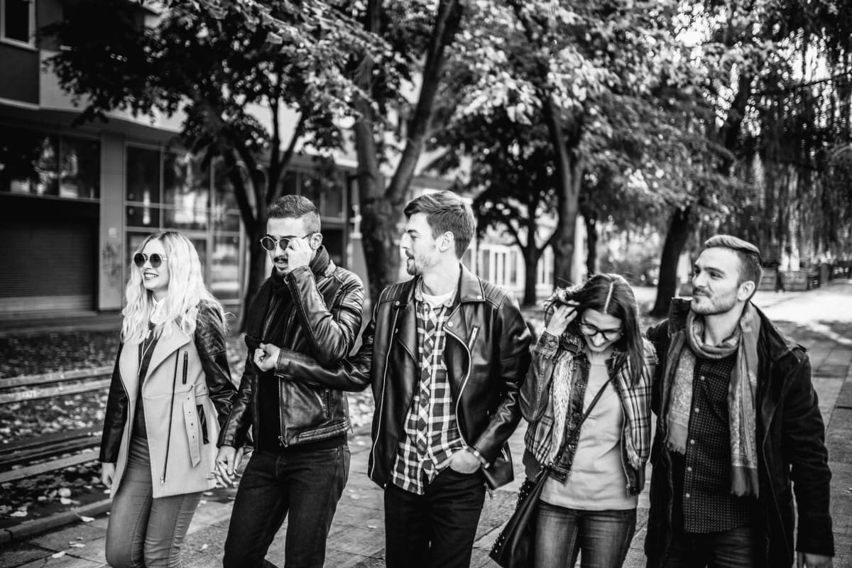 Friends walking near Alta Union House in Framingham, Massachusetts