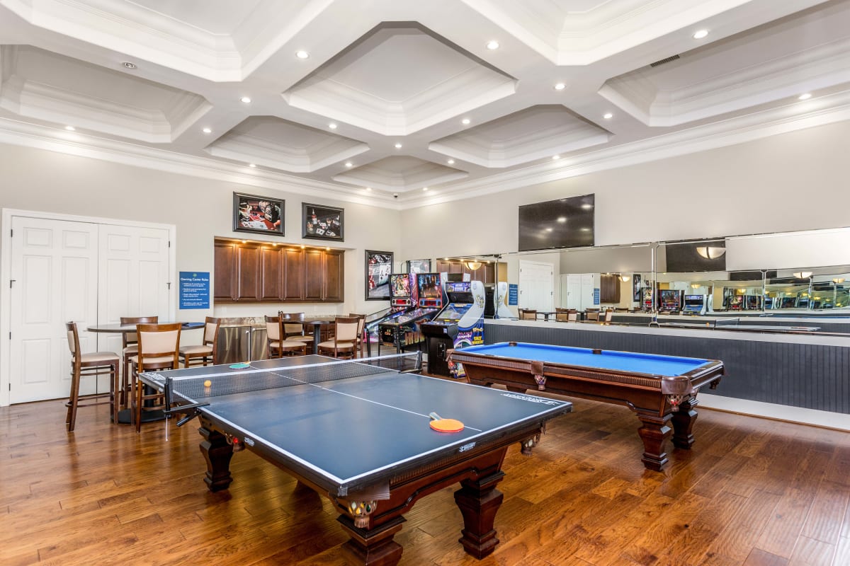 Game room at Marquis Ellis Crossing in Durham, North Carolina