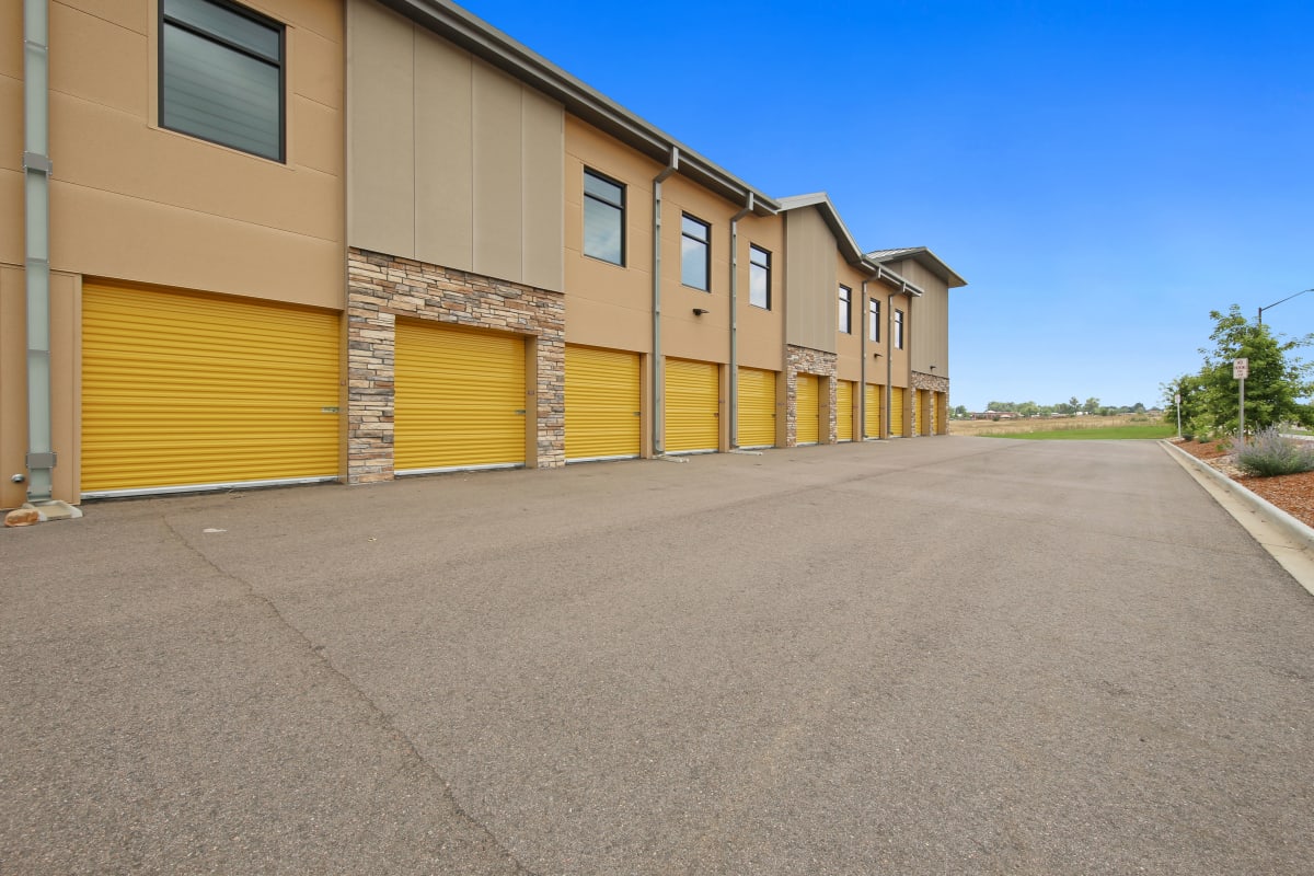 A wide driveway for loading outdoor units at Storage Star - Lake Travis Austin in Austin, Texas