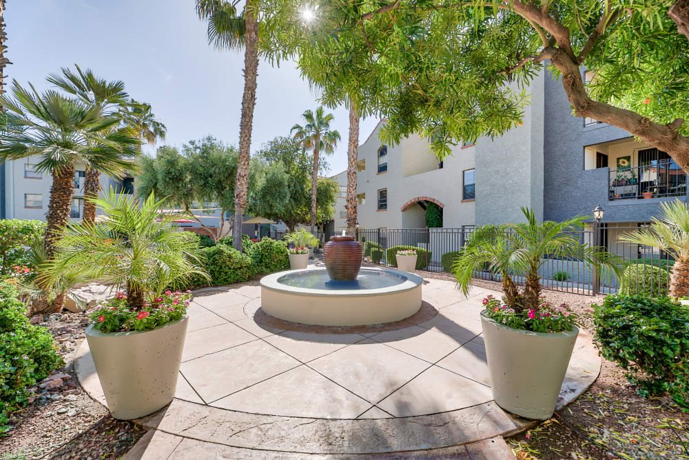 Outdoor Fountain at Greenspoint at Paradise Valley in Phoenix, Arizona