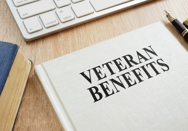 Veteran's benefits book at MBK Senior Living in Irvine, California