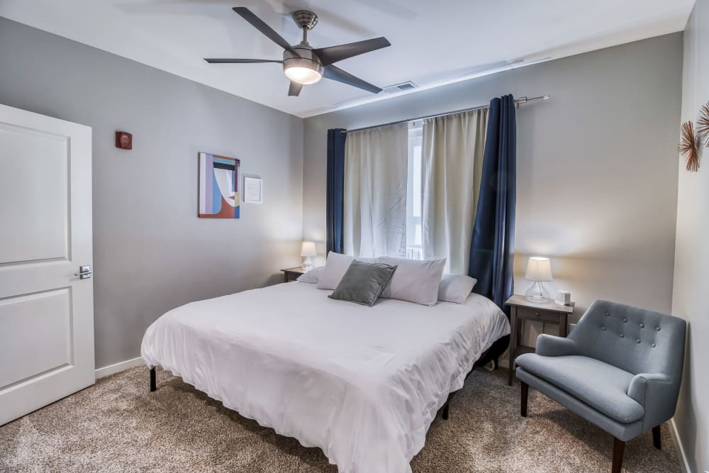 Modern Bedroom at Tribeca STL in St. Louis, Missouri