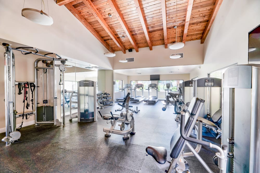 Our resident gym with lots of equipment at Greenspoint at Paradise Valley in Phoenix, Arizona