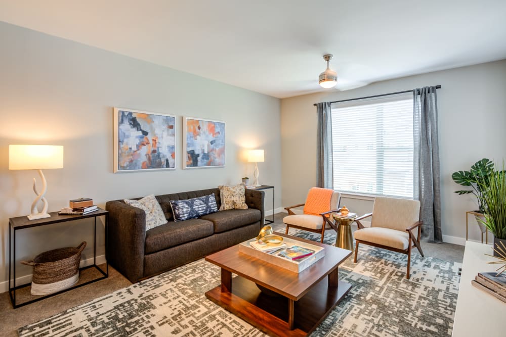 Large and comfortable living room at Flats At 540 in Apex, North Carolina
