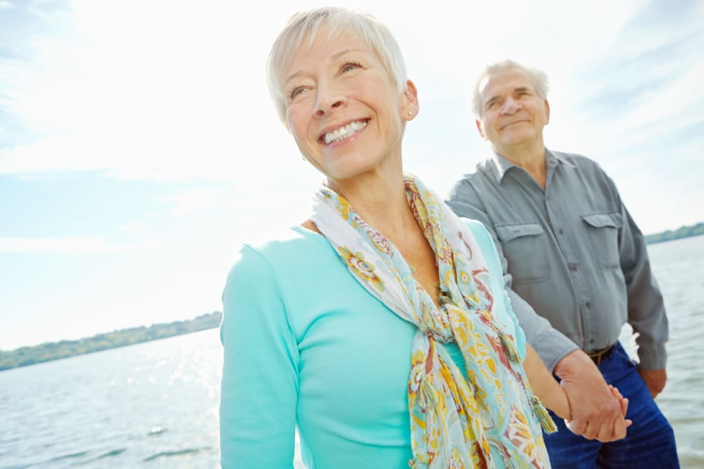 Smiling couple at Villa Grande on Saxon in Orange City, Florida