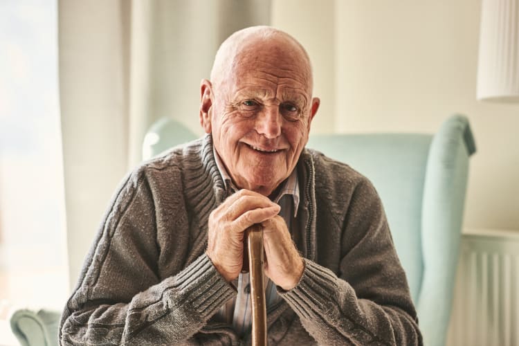 Resident smiling at Harmony at Kent in Dover, Delaware