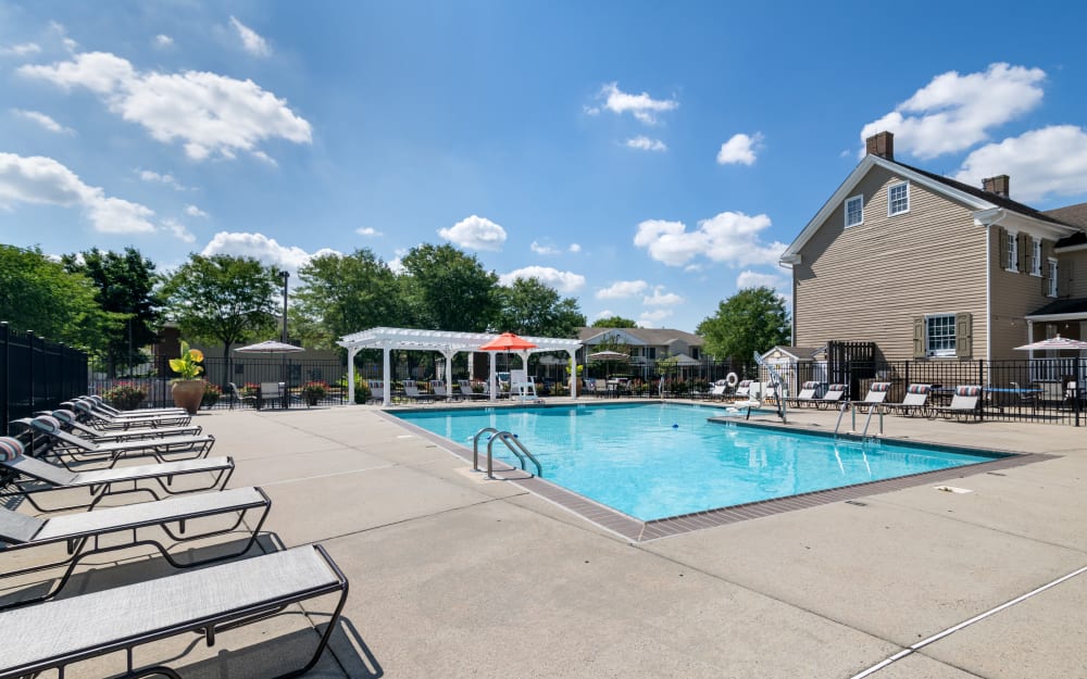 Swimming pool at Woodview at Marlton Apartment Homes in Marlton, New Jersey
