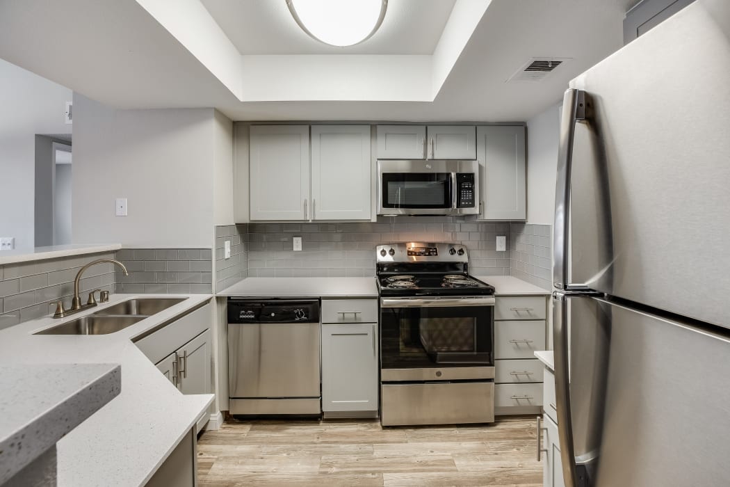 Modern kitchen at Village at Desert Lakes